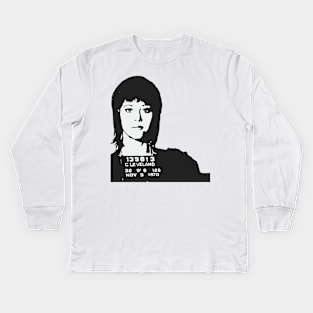 fonda mugshot Kids Long Sleeve T-Shirt